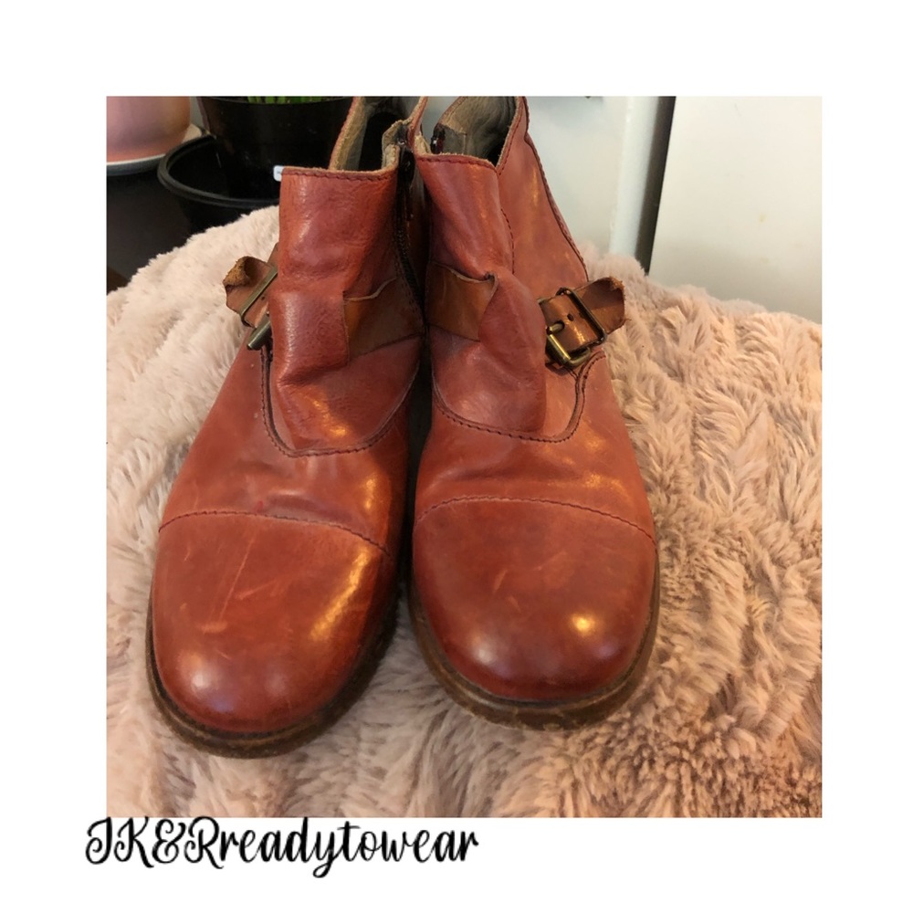 MOMA Brown leather Ankle Boots Size 38 or 7.5